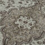 Overdyed Wool Vintage Handmade Carved Rug 165 cm x 263 cm