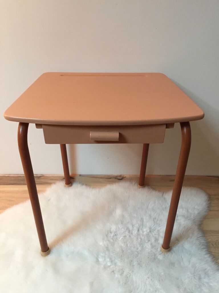 School set MCA 300 armchair and MCA 322 desk by Jacques Hitier, 1950's