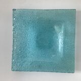Plat en verre gouttes Murano bleu