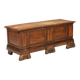 Baroque antique chest in carved walnut, Italy, 18th century.