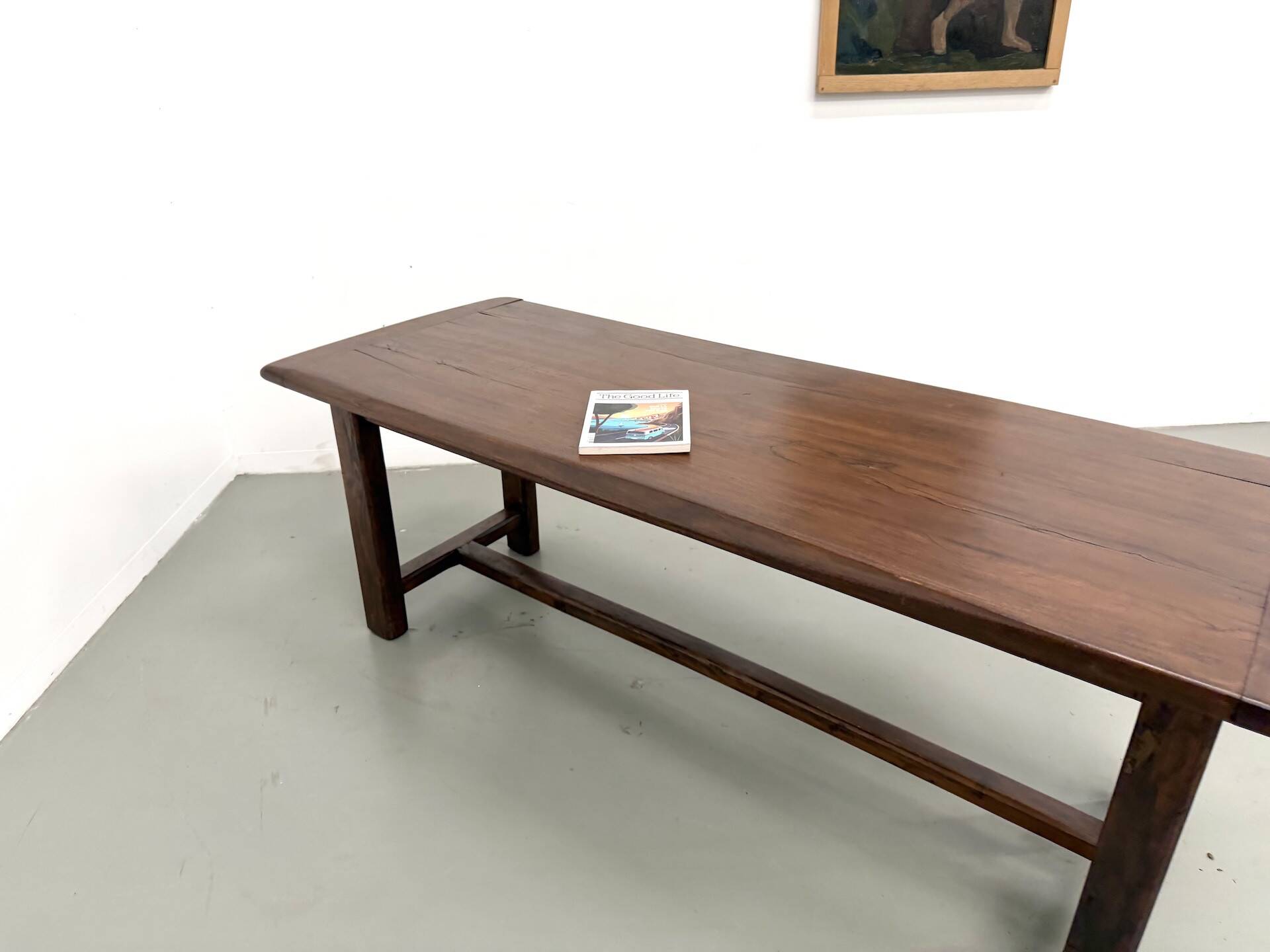 Farm table circa 1900 in solid oak and pine.