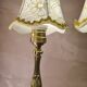 Bronze bedside lamps with gold lampshade and gold gallon 31x14