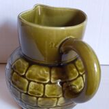 Bistro pitcher in vintage Sarreguemines earthenware