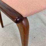 4x Alfred Christensen pour les chaises de salle à manger Slagelse Møbelvaerk 'Boomerang'