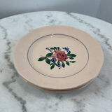 Set of four flat plates Sarreguemines Vosges