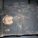 Old bulging wooden travel trunk