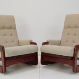 Pair of Mid-century Design Rocking Armchairs,1980's.