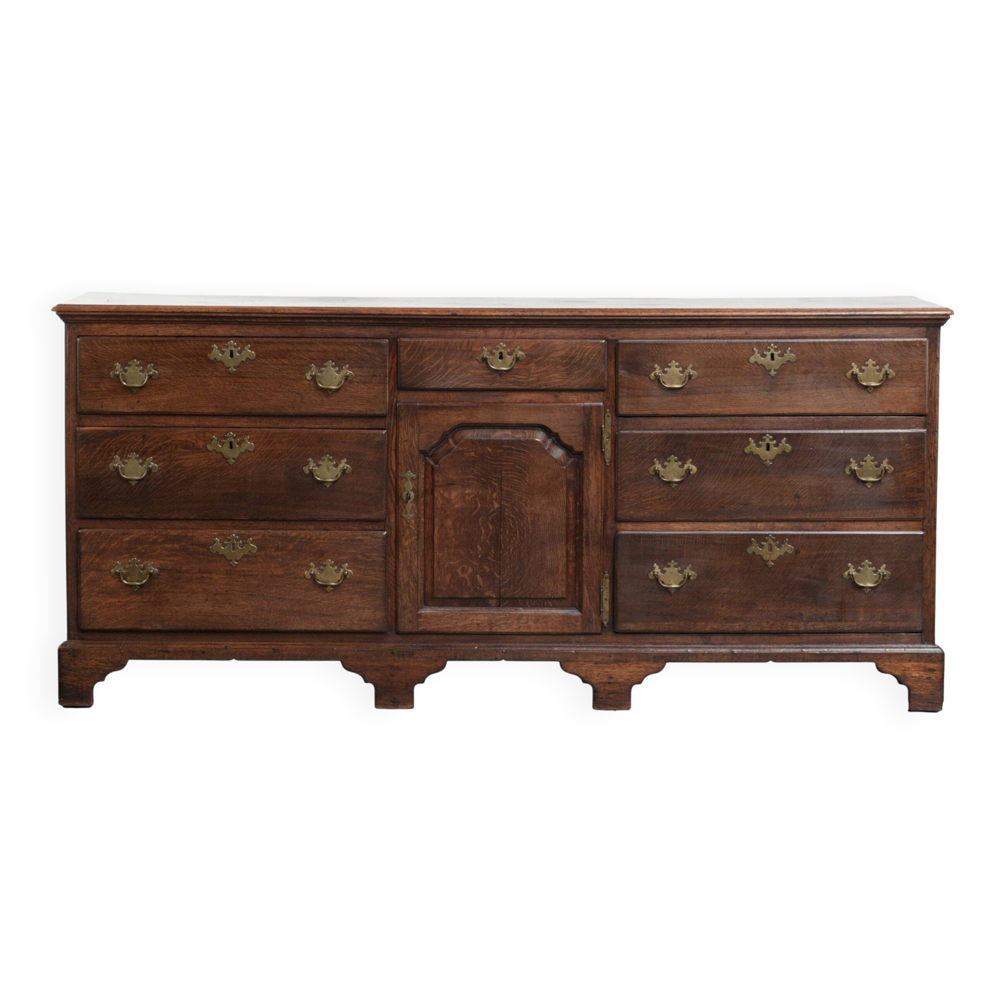 Buffet anglais en chêne antique du XVIIIe siècle / Commode anglaise basse