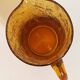 Biot carafe, amber glass, 1970s, height 21 cm