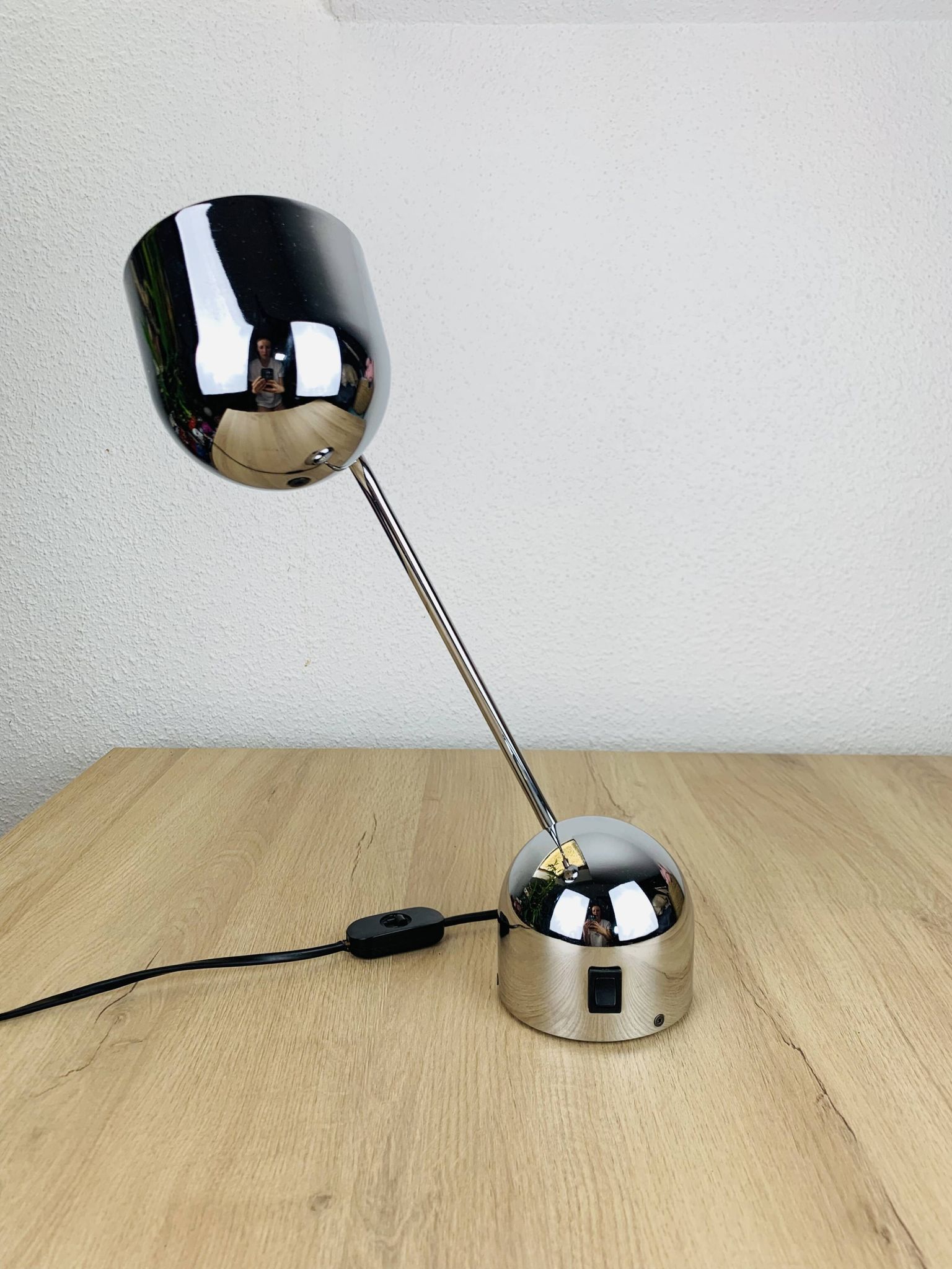 Lampe de bureau orientable chrome années 70