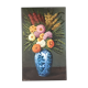 Bouquet table in blue vase