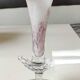 Peter Kaspar Soliflore Vase/Floral design, collared neck. Blown art glass, speckled purple. Shell inclusion. Dim 26.5 x 13 cm