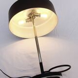 Designer desk lamp 1950, lacquered metal and chrome.