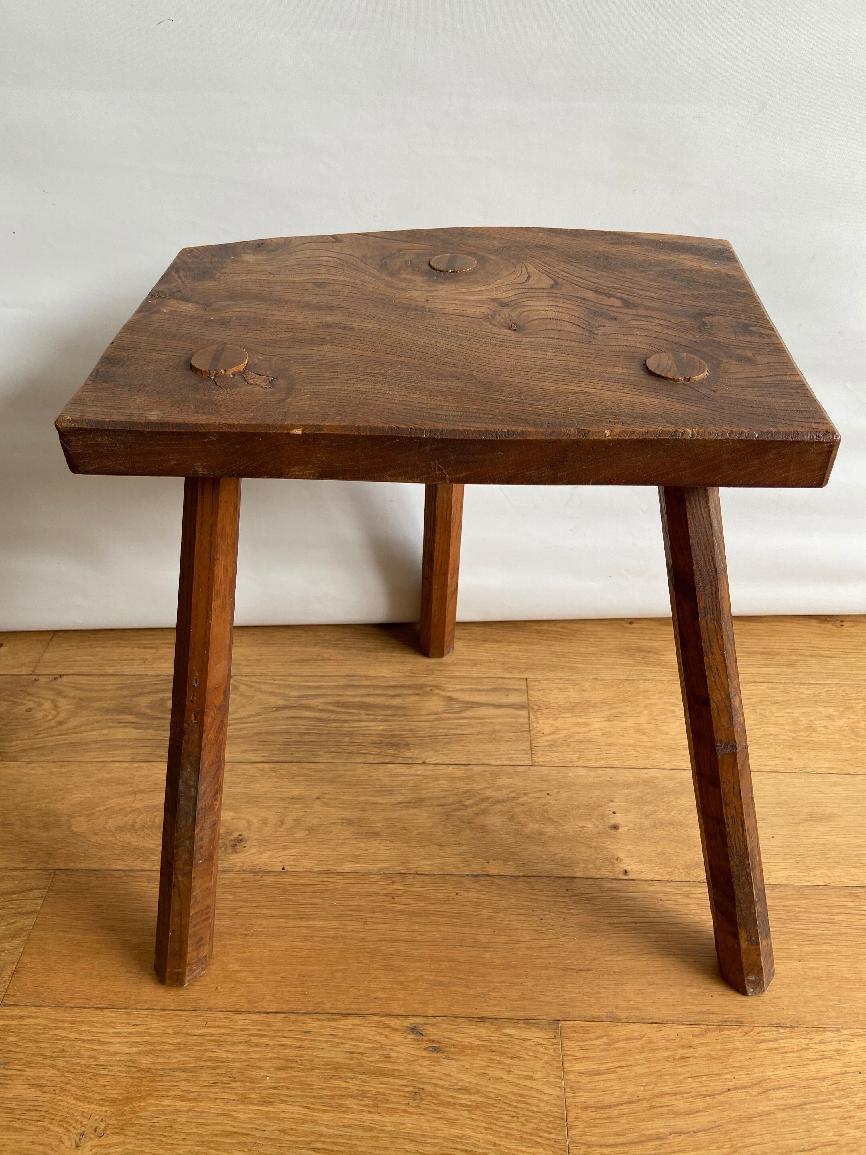 Wooden tripod stool