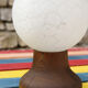 Vintage wooden and glass lamp 1970