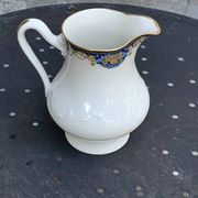 Sugar bowl and milk jug, PP Limoges France, white porcelain art deco