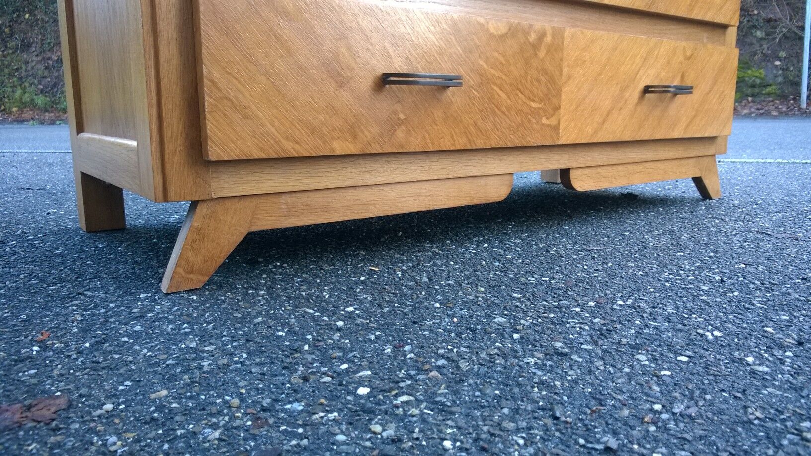 Commode vintage en chêne clair 1950