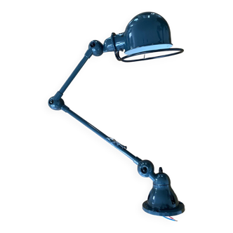 Lampe applique Jielde Loft, 2 bras 40 et 25cm granit brillant avec interrupteur