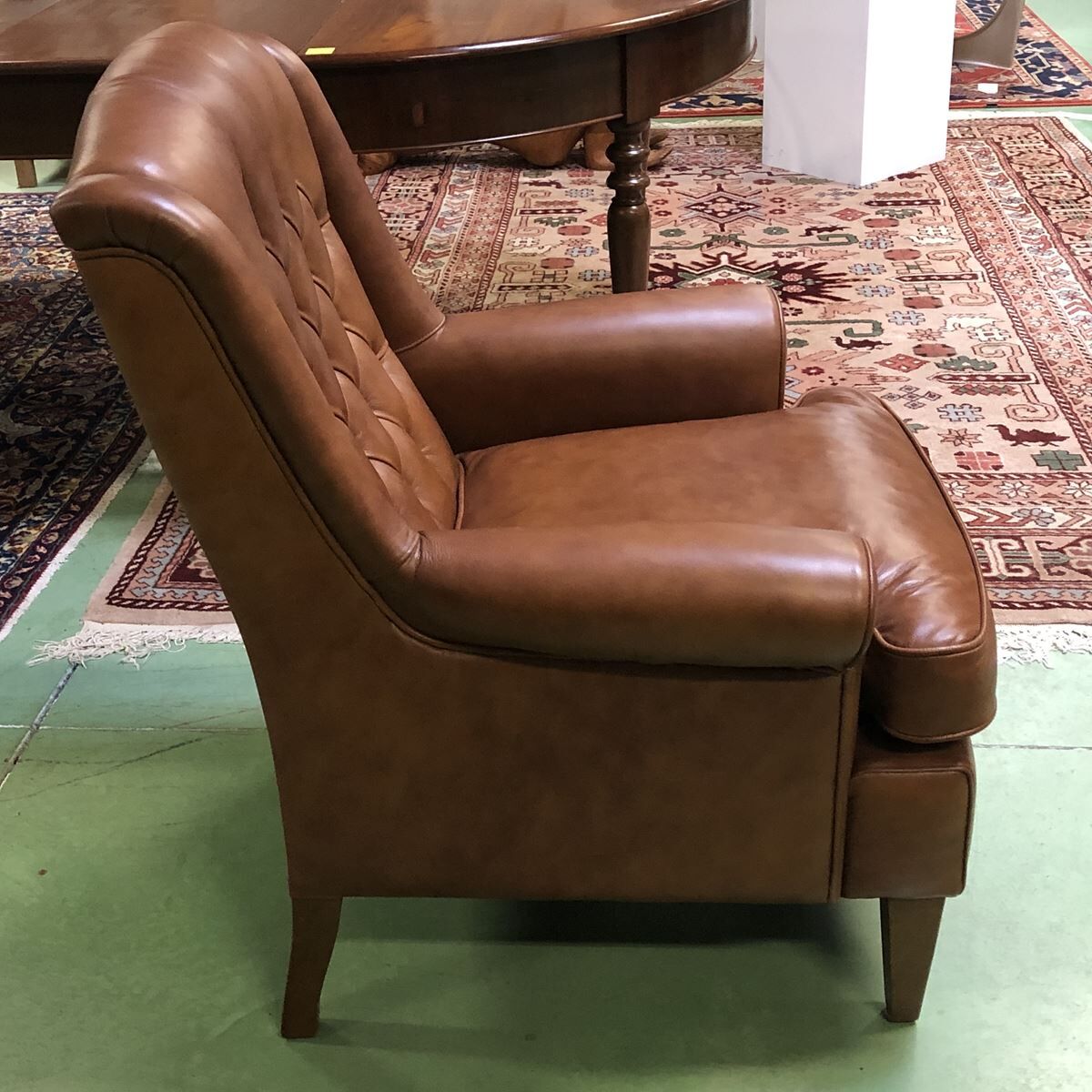 Modern leather lounge armchair