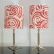 Paire de lampes en bois et laiton 1960s