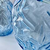 Paire de vases Art Déco en pâte de verre bleue