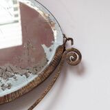 Ancien miroir en fer forgé style et époque art déco