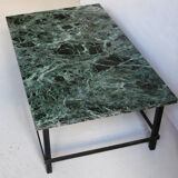 Table basse marbre et fer 1950