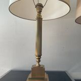 Pair of Empire style brass lamps
