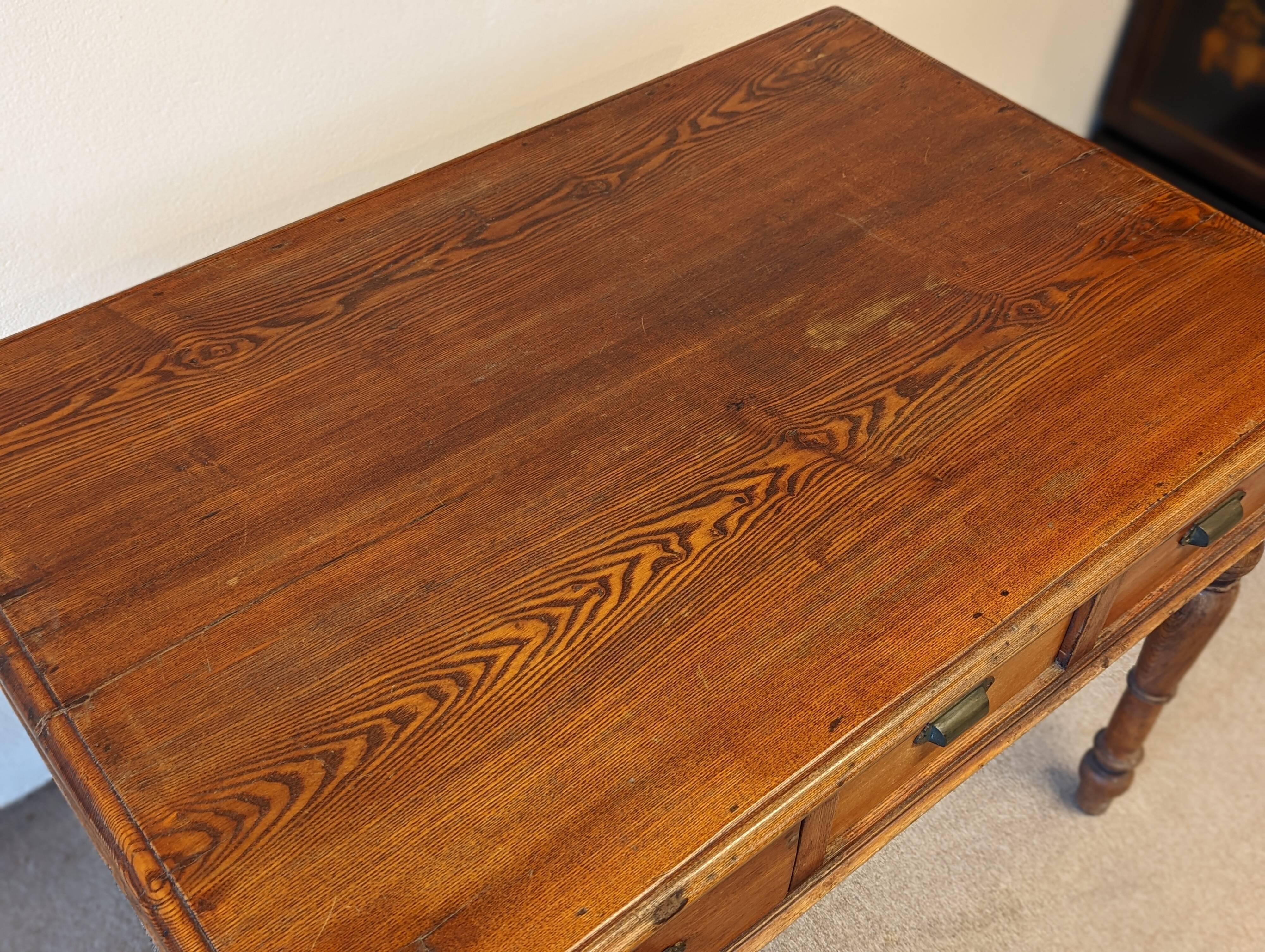 Early 20th century pine desk table