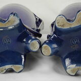 Lunéville Keller old french mantelpiece vases planter 19th