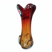 Vintage Murano Style Sommerso Glass Vase – Hand Blown Italian Art Glas