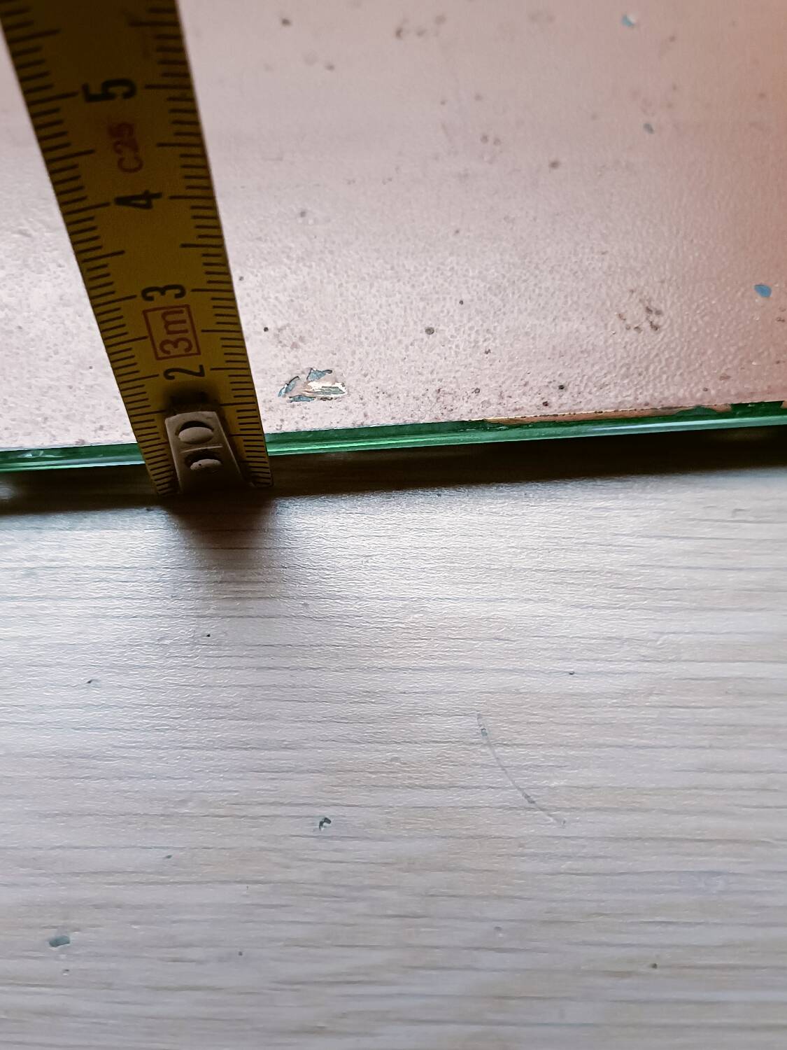 Art Deco beveled engraved mirror