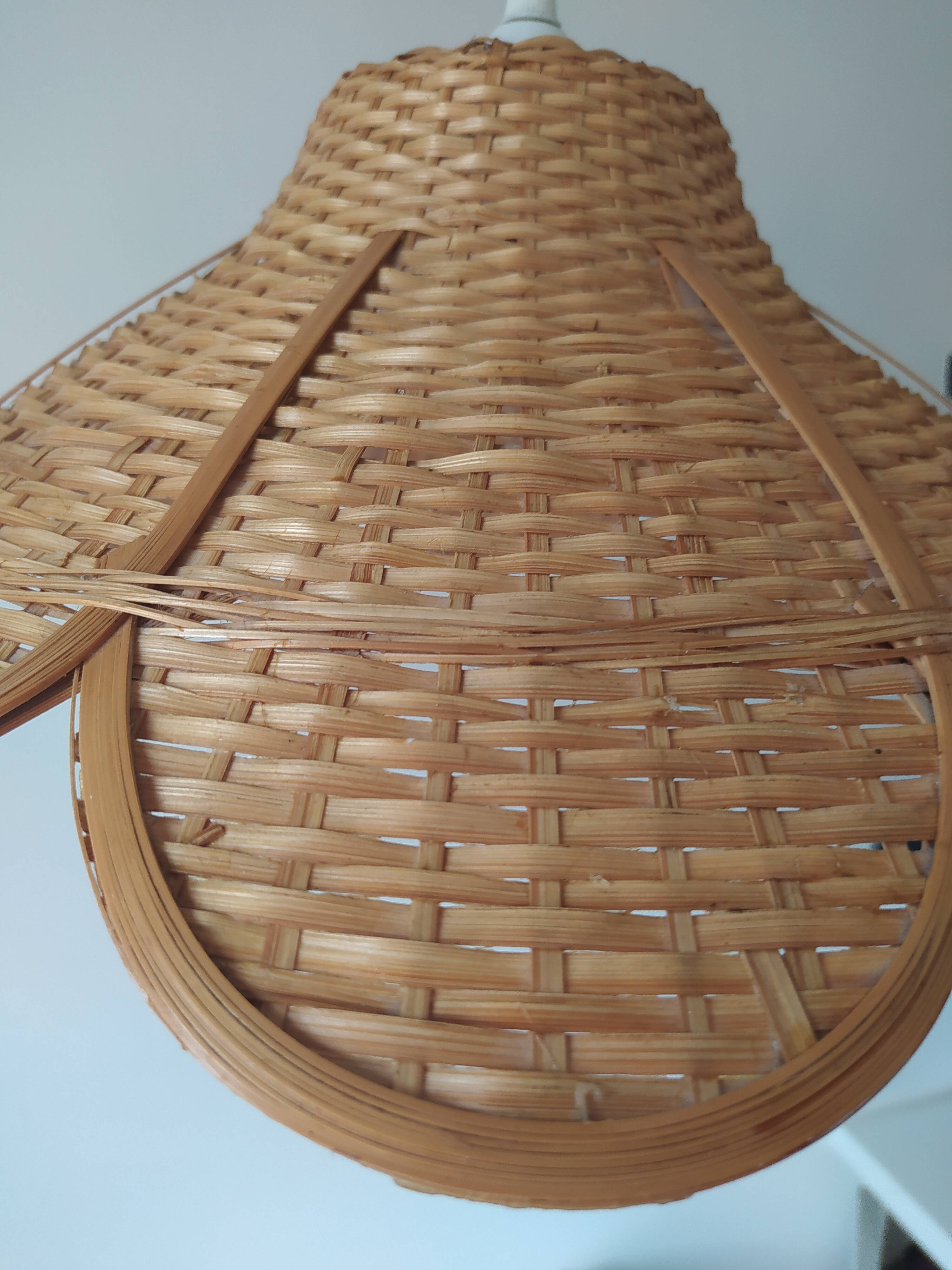 Vintage rattan hanging lamp