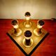 Space Age Wall Light/Ceiling Light in brass, Cosack Leuchten, 1970