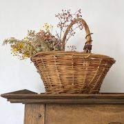 Panier vintage en osier tressé