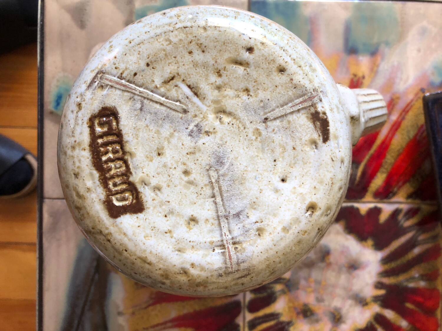 Vallauris ceramic pitcher signed GIRAUD Marcel