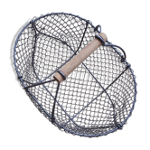 Metal and wood market garden basket