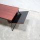 Modernist coffee table in wood and metal
