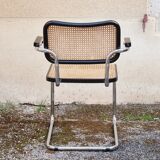 Armchair Cesca B64 black and wicker