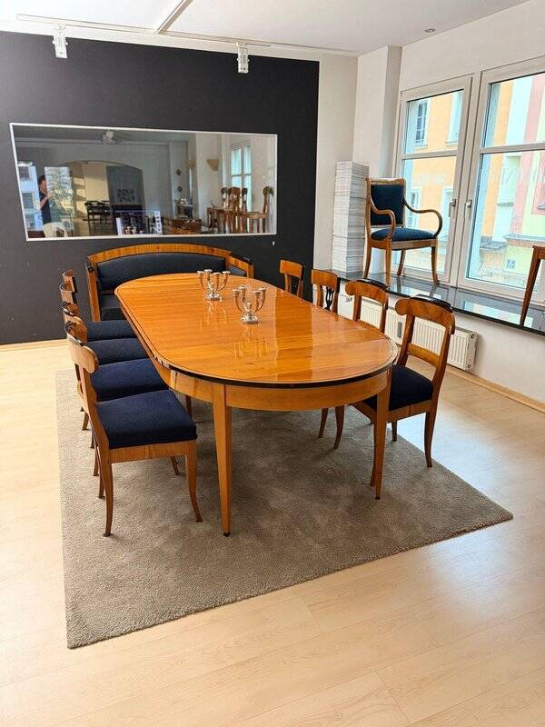 Extendable Biedermeier table in cherry wood, South Germany, 1880