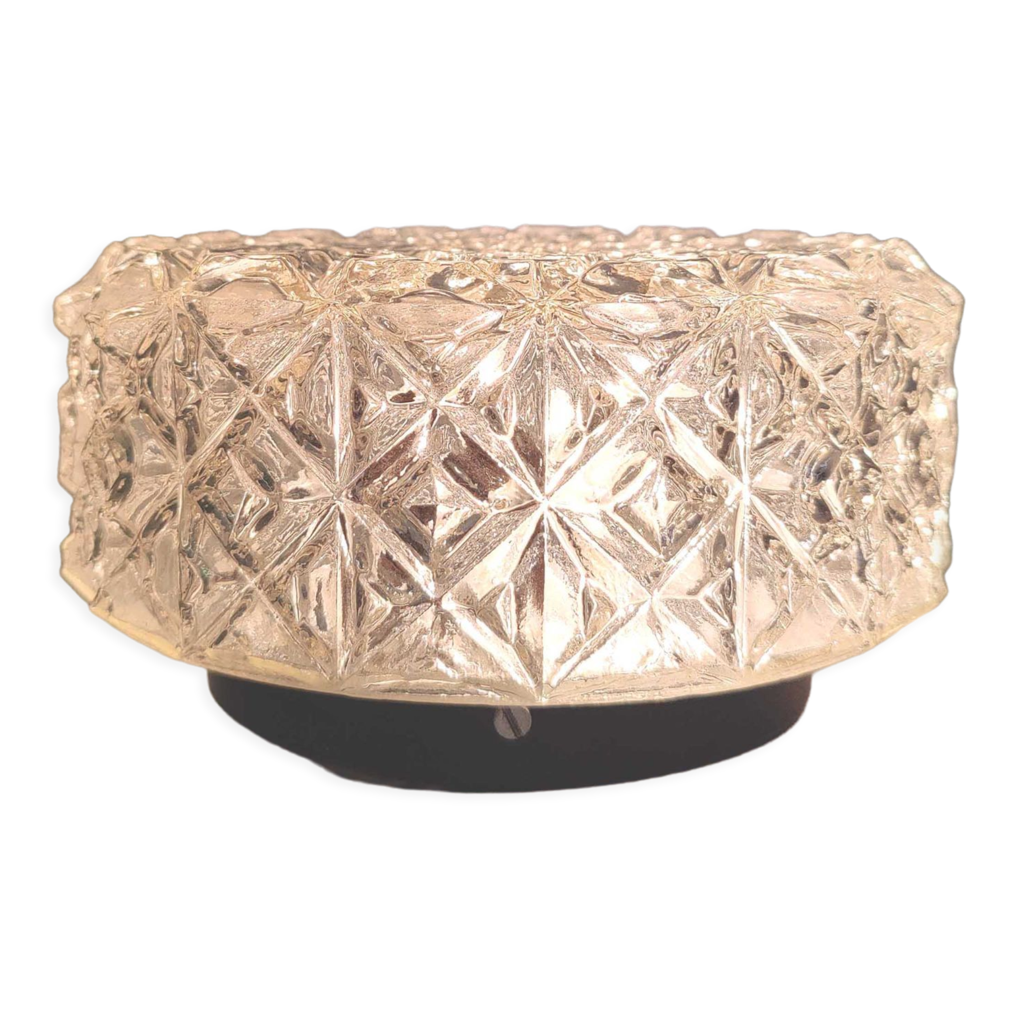 Cast glass ceiling lamp