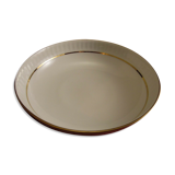 Porcelain salad of Bernardaud Limoges white and gold model