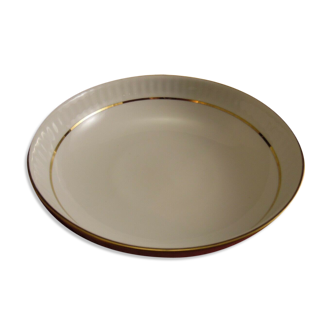 Saladier en porcelaine de Bernardaud Limoges modèle blanc et or