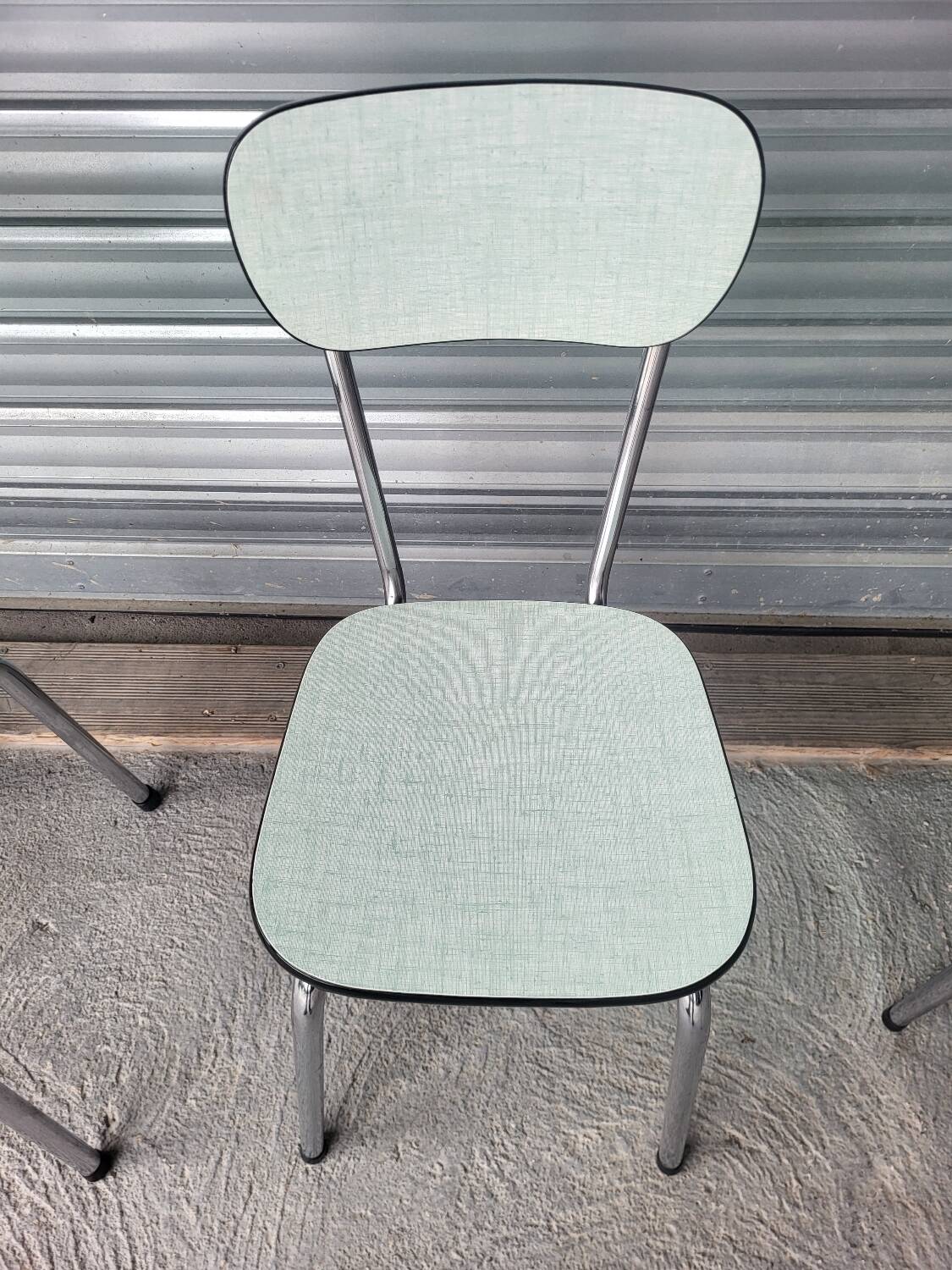 Authentique ensemble repas table 4 chaises en formica Vintage