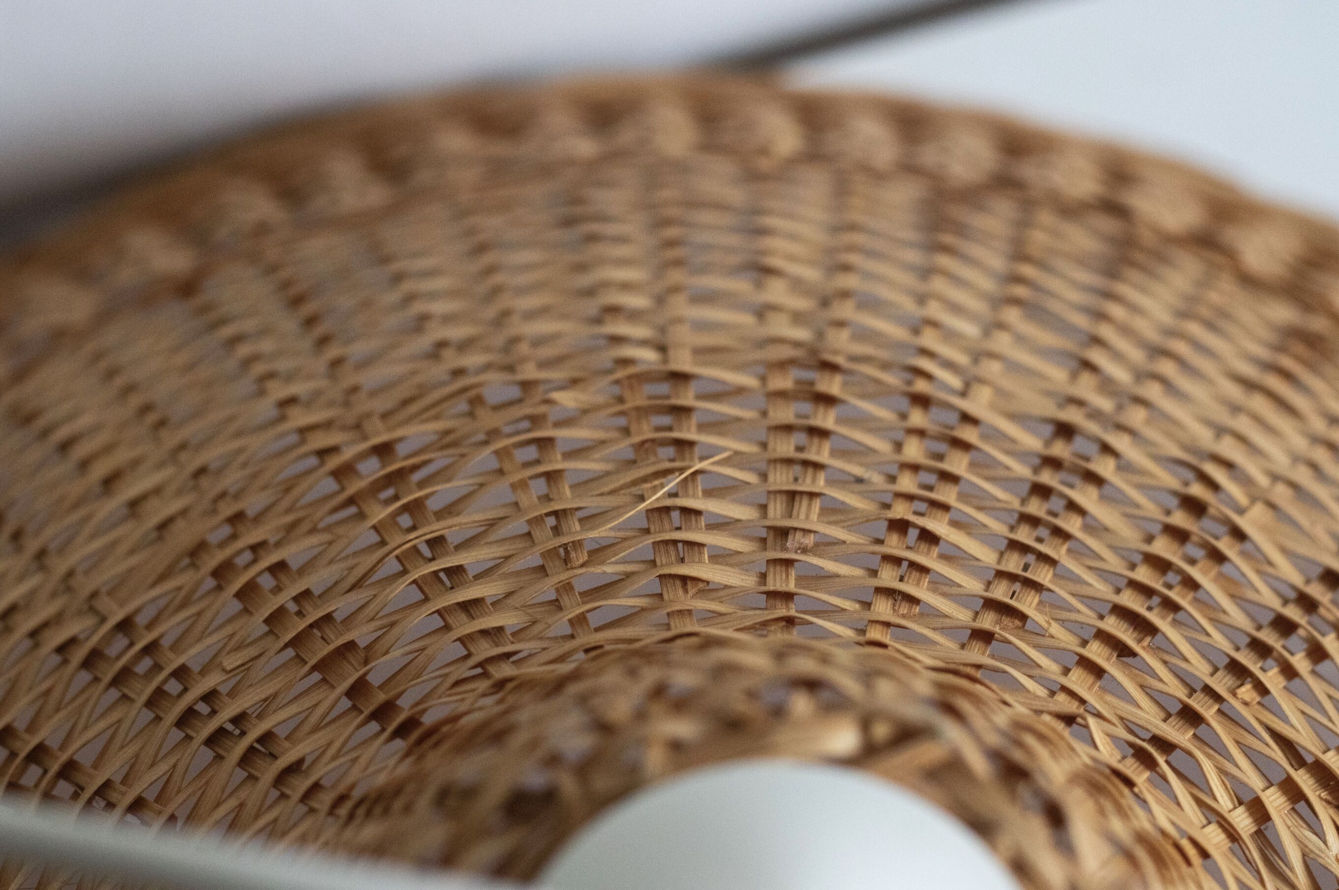 Vintage rattan wicker pendant lamp