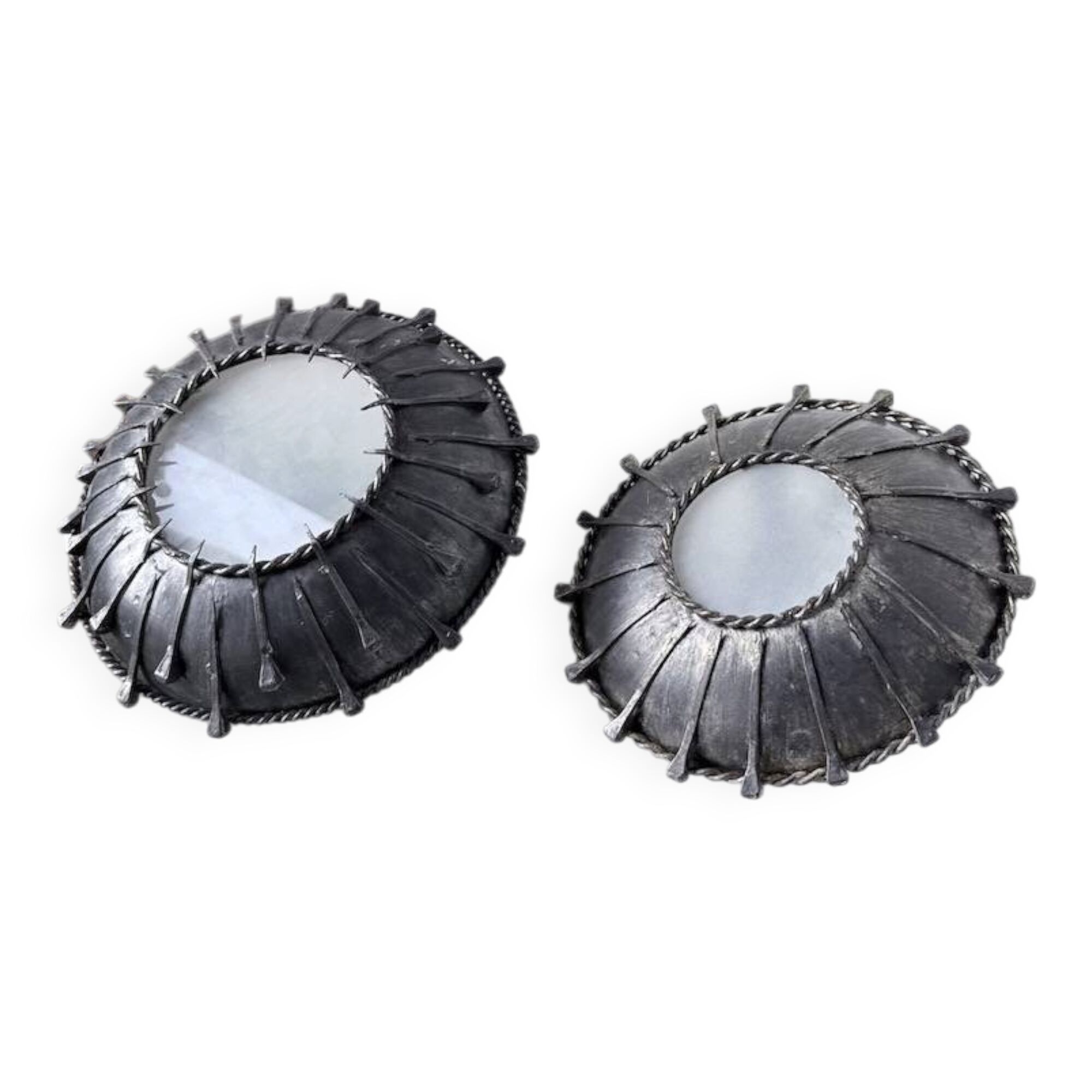 Brutalist "nail" wall sconces