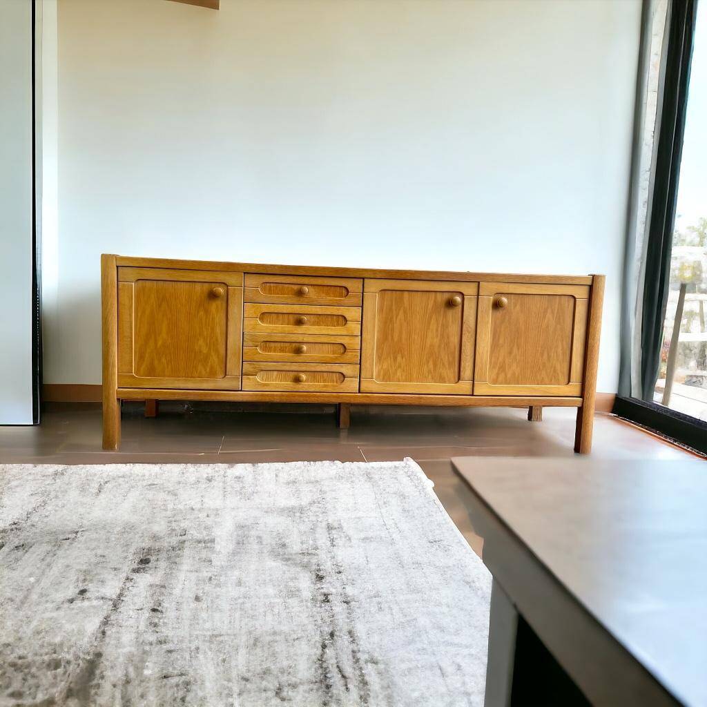 Buffet en bois vintage / buffet / armoire longue