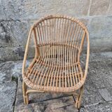 Vintage rattan armchair