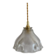 Vintage glass holophane pendant light