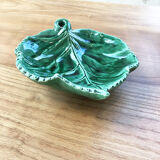 Green ceramic leaf cup